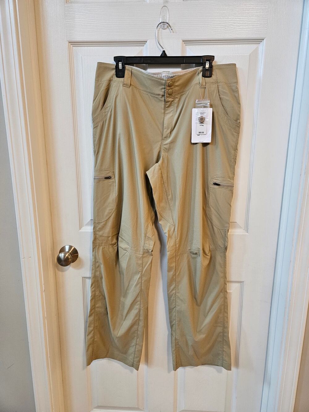 L.L.Bean Vista Trekking Pants Women’s 14 Reg Sandstone Hiking Travel NWT $69
